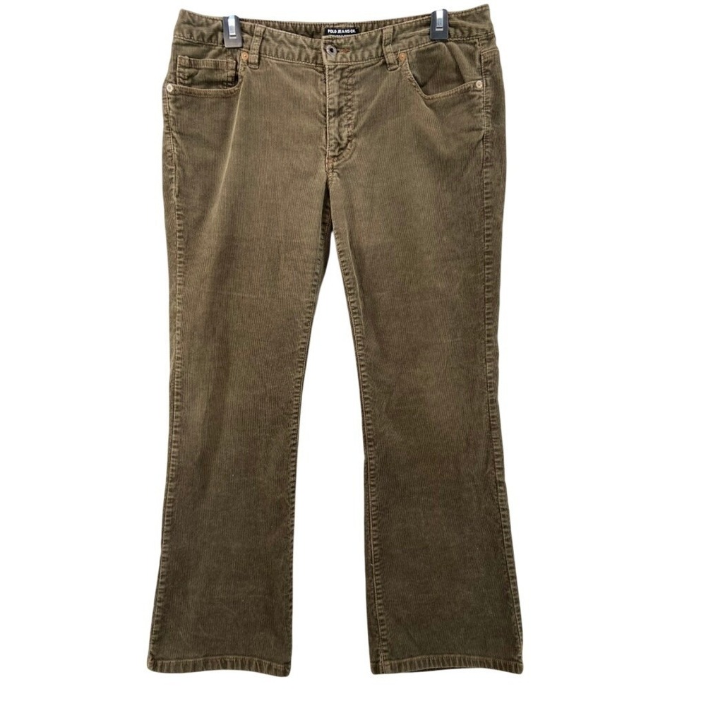 Polo Jeans Co Ralph Lauren Corduroy Pants Womens 10x30 Brown Mid Rise 90's Retro